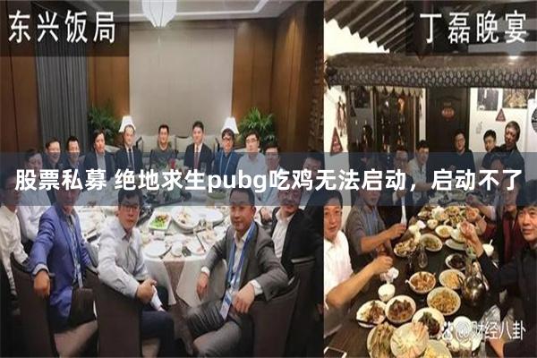 股票私募 绝地求生pubg吃鸡无法启动，启动不了