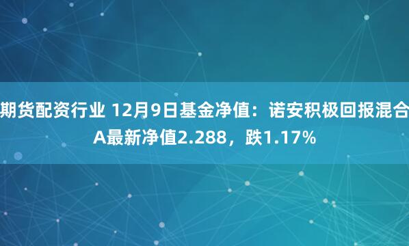 期货配资行业 12月9日基金净值：诺安积极回报混合A最新净值2.288，跌1.17%