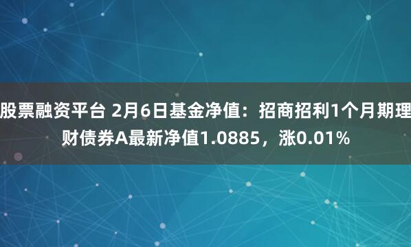 股票融资平台 2月6日基金净值：招商招利1个月期理财债券A最新净值1.0885，涨0.01%